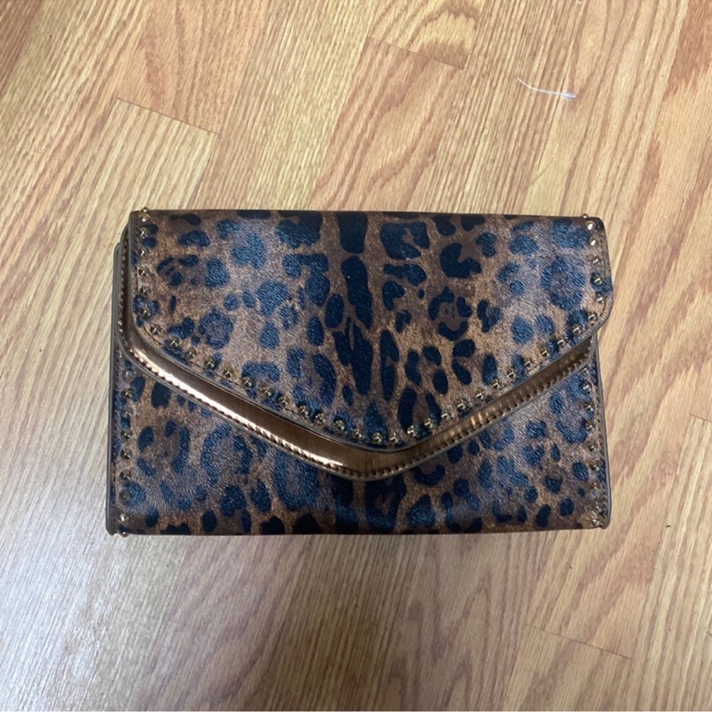 ASOS Brown Leopard Print Clutch